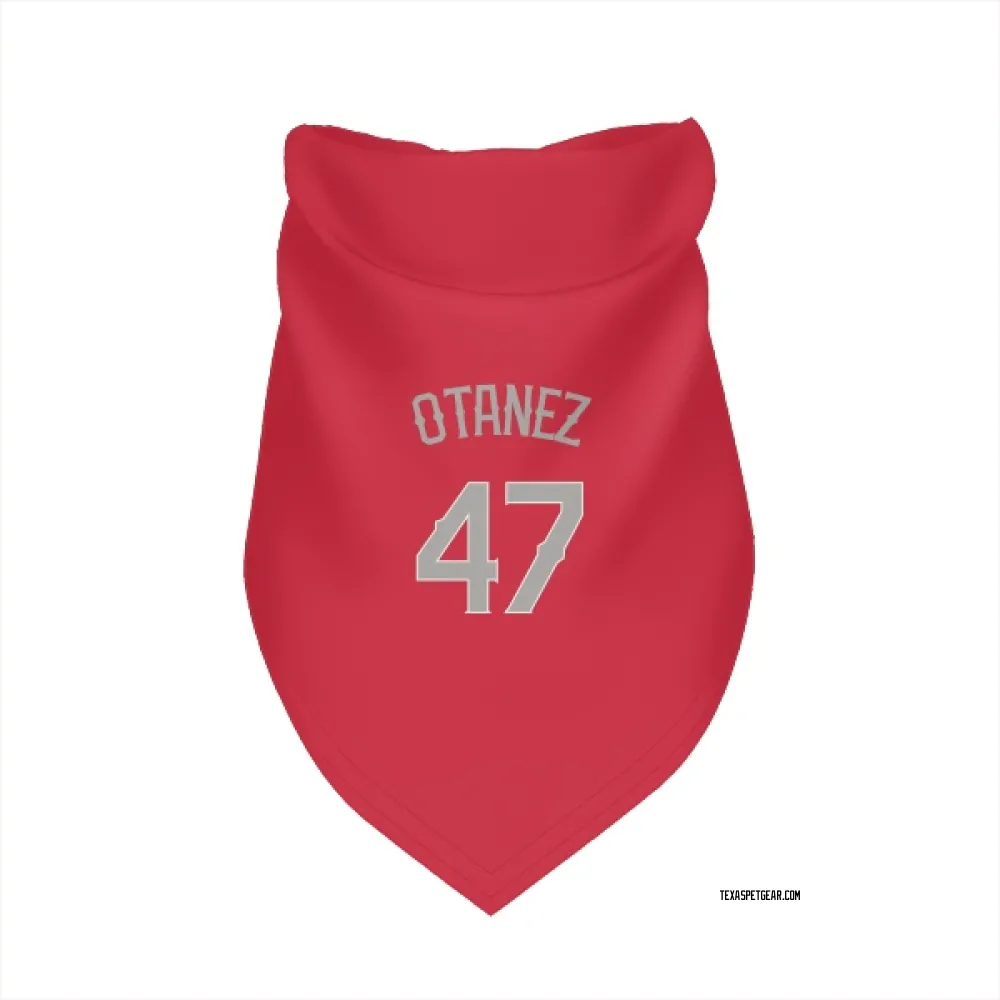 Texas Rangers Michel Otanez Red Pet Bandana for Dog & Cat