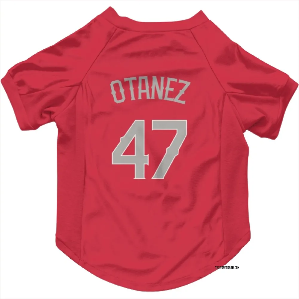Texas Rangers Michel Otanez Red Pet Jersey for Dog & Cat