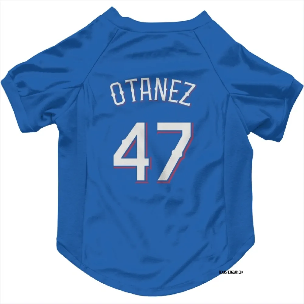 Texas Rangers Michel Otanez Royal Pet Jersey for Dog & Cat
