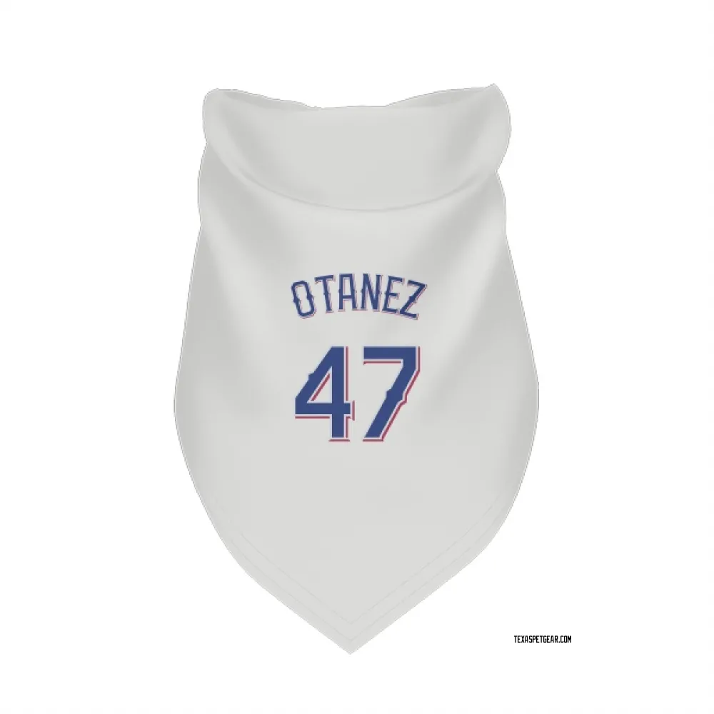 Texas Rangers Michel Otanez White Pet Bandana for Dog & Cat