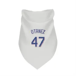 Texas Rangers Michel Otanez White Pet Bandana for Dog & Cat