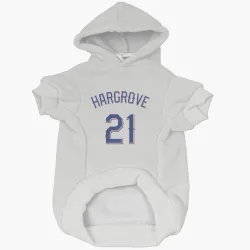 Texas Rangers Mike Hargrove White Pet Hoodie for Dog & Cat