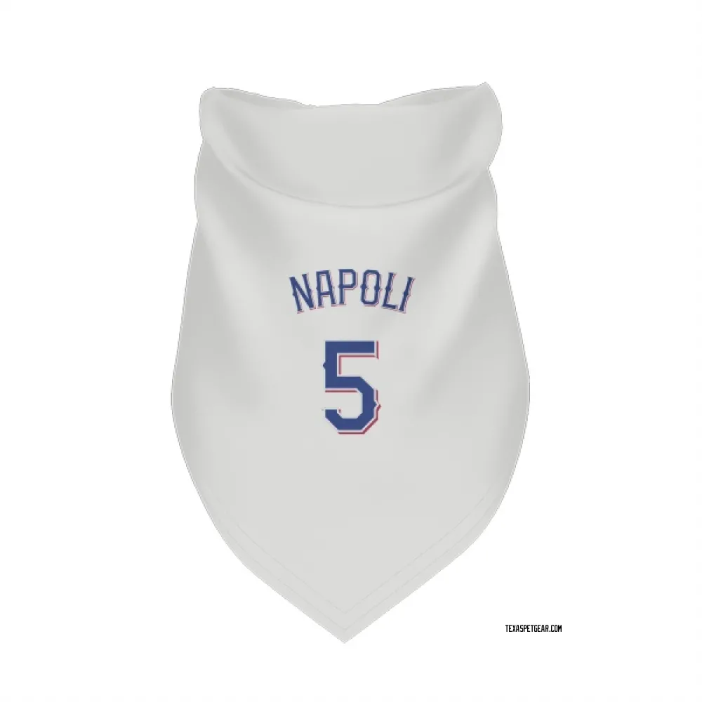 Texas Rangers Mike Napoli White Pet Bandana for Dog & Cat