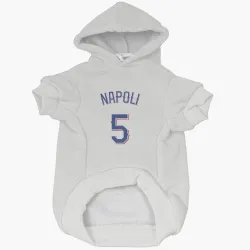 Texas Rangers Mike Napoli White Pet Hoodie for Dog & Cat