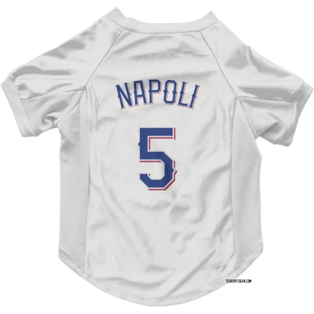 Texas Rangers Mike Napoli White Pet Jersey for Dog & Cat