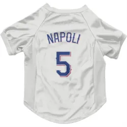 Texas Rangers Mike Napoli White Pet Jersey for Dog & Cat
