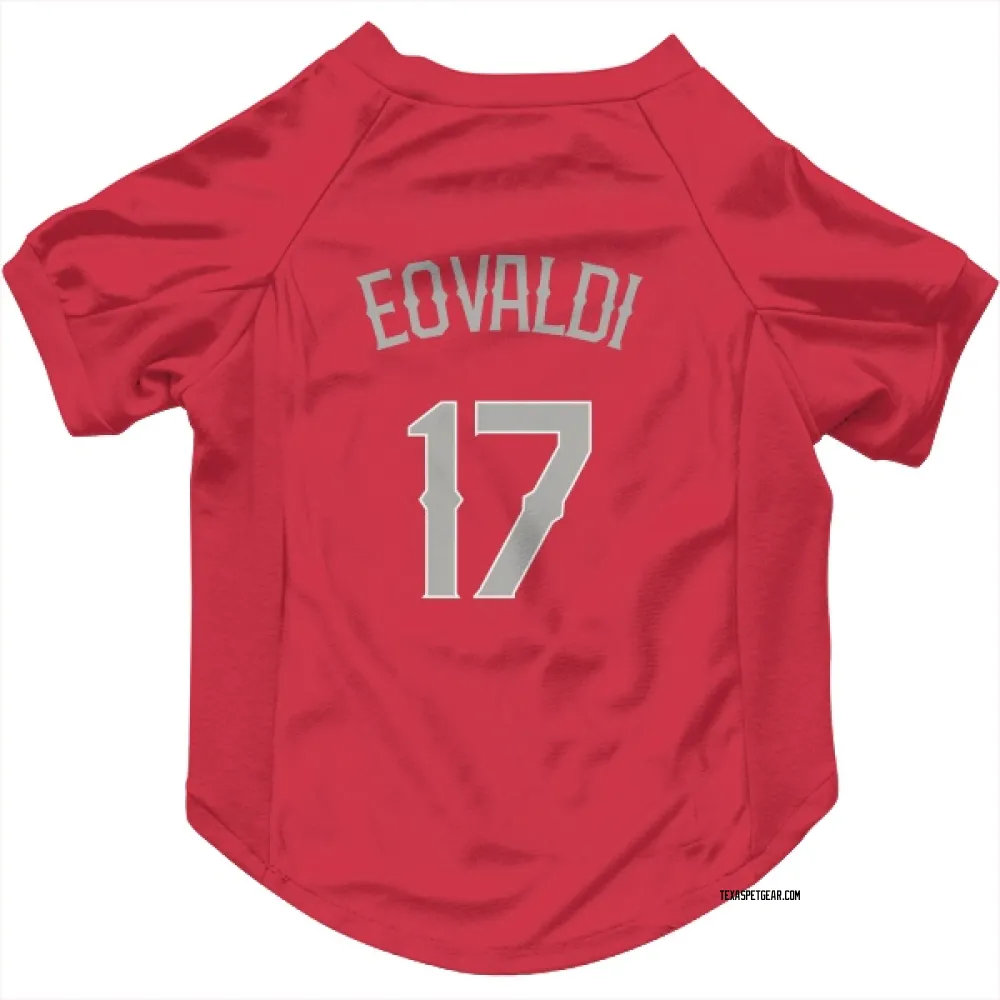 Texas Rangers Nathan Eovaldi Red Pet Jersey for Dog & Cat