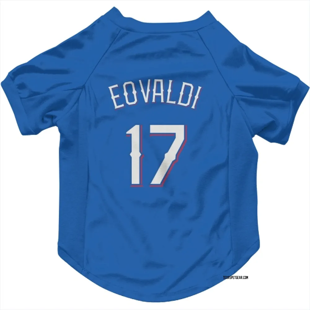 Texas Rangers Nathan Eovaldi Royal Pet Jersey for Dog & Cat