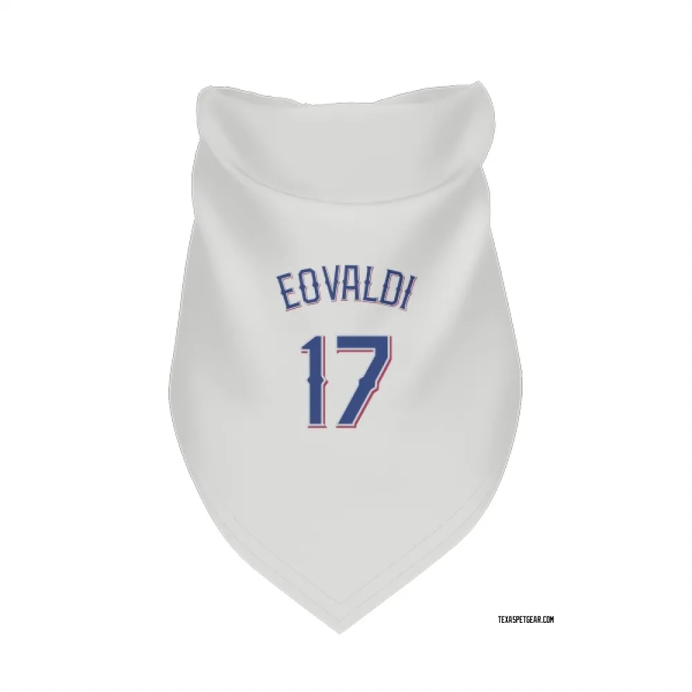 Texas Rangers Nathan Eovaldi White Pet Bandana for Dog & Cat
