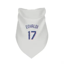 Texas Rangers Nathan Eovaldi White Pet Bandana for Dog & Cat