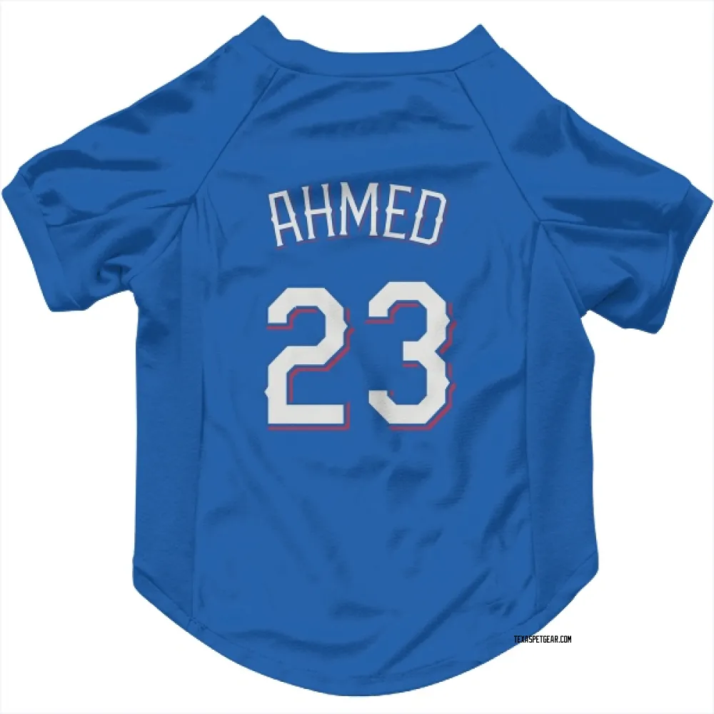 Texas Rangers Nick Ahmed Royal Pet Jersey for Dog & Cat