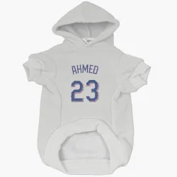 Texas Rangers Nick Ahmed White Pet Hoodie for Dog & Cat