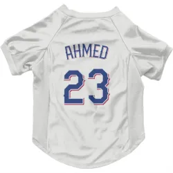 Texas Rangers Nick Ahmed White Pet Jersey for Dog & Cat
