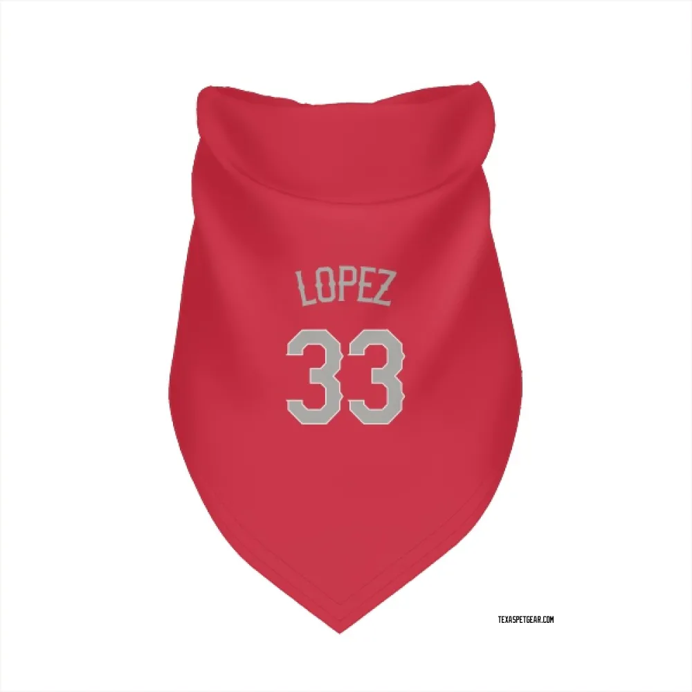 Texas Rangers Nicky Lopez Red Pet Bandana for Dog & Cat