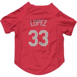 Texas Rangers Nicky Lopez Red Pet Jersey for Dog & Cat