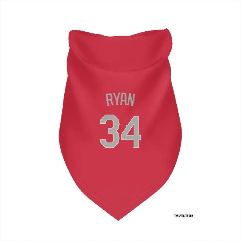 Texas Rangers Nolan Ryan Red Pet Bandana for Dog & Cat