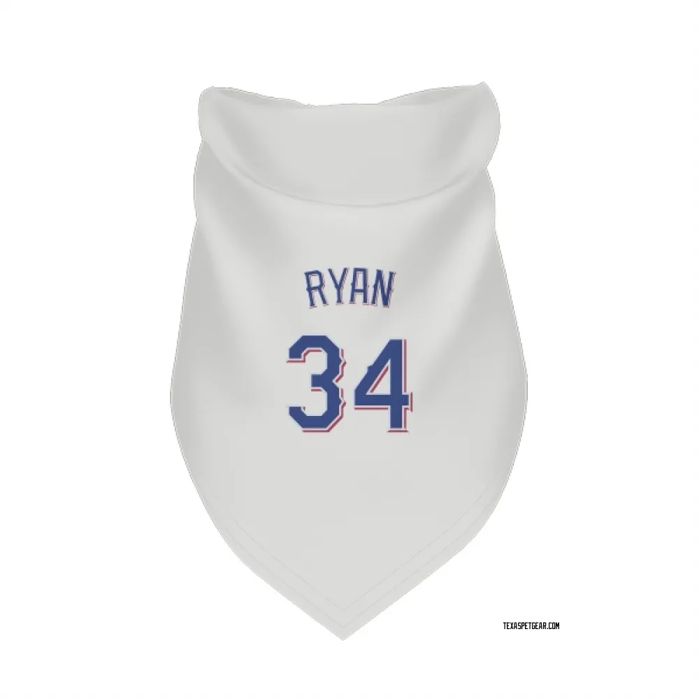 Texas Rangers Nolan Ryan White Pet Bandana for Dog & Cat