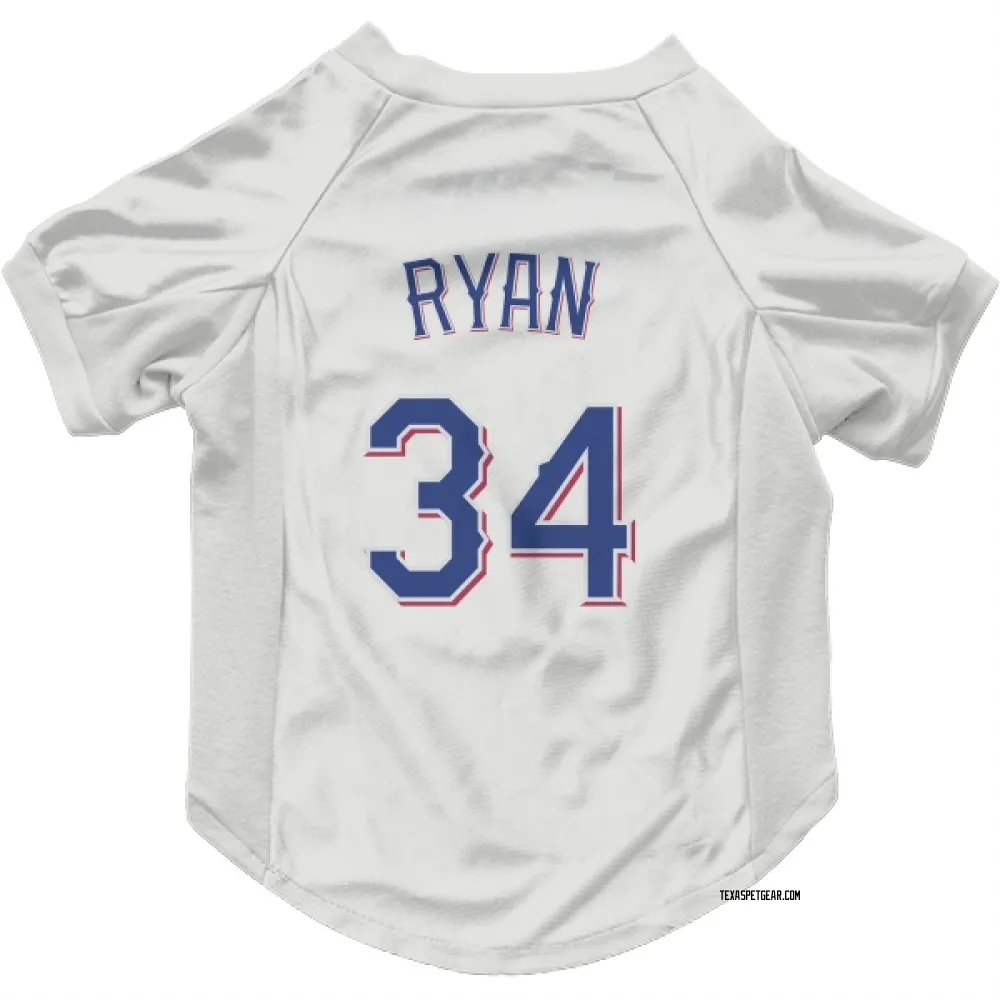 Texas Rangers Nolan Ryan White Pet Jersey for Dog & Cat