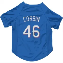 Texas Rangers Patrick Corbin Royal Pet Jersey for Dog & Cat