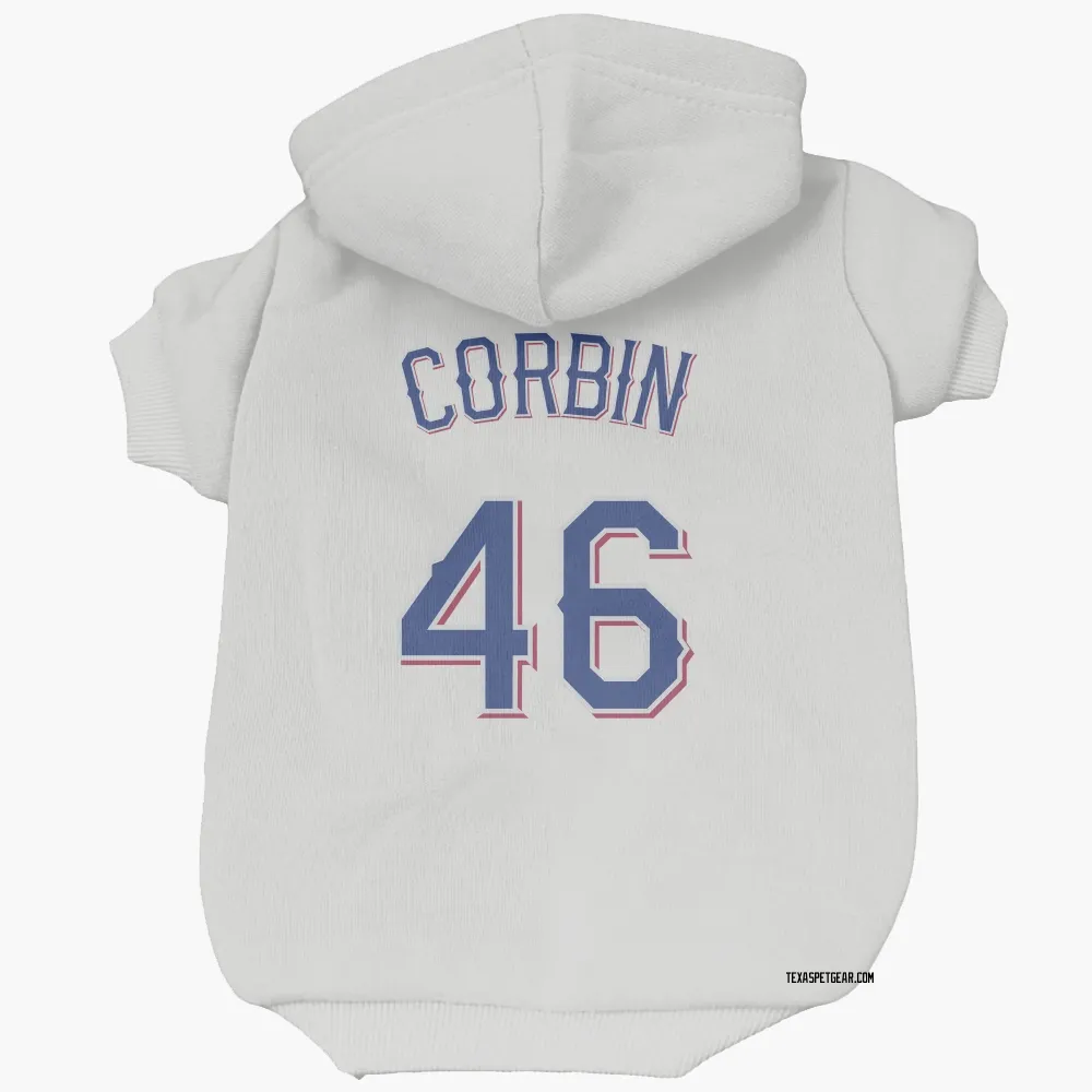 Texas Rangers Patrick Corbin White Pet Hoodie for Dog & Cat