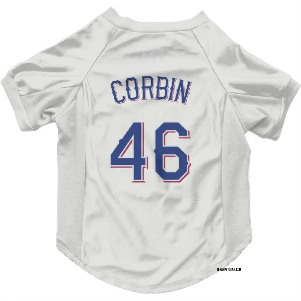 Texas Rangers Patrick Corbin White Pet Jersey for Dog & Cat