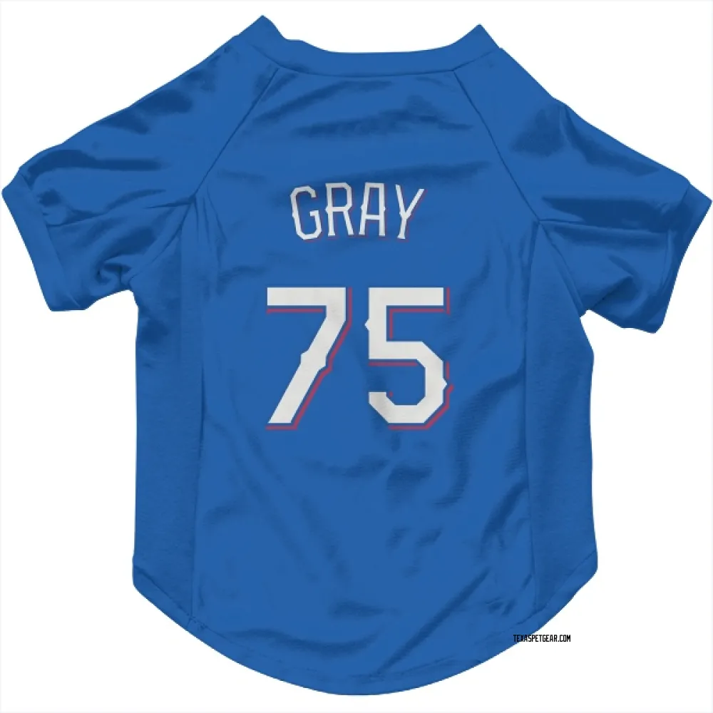 Texas Rangers Peyton Gray Royal Pet Jersey for Dog & Cat