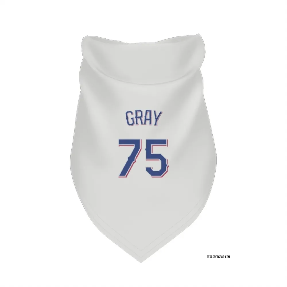Texas Rangers Peyton Gray White Pet Bandana for Dog & Cat