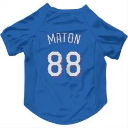 Texas Rangers Phil Maton Royal Pet Jersey for Dog & Cat