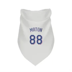 Texas Rangers Phil Maton White Pet Bandana for Dog & Cat