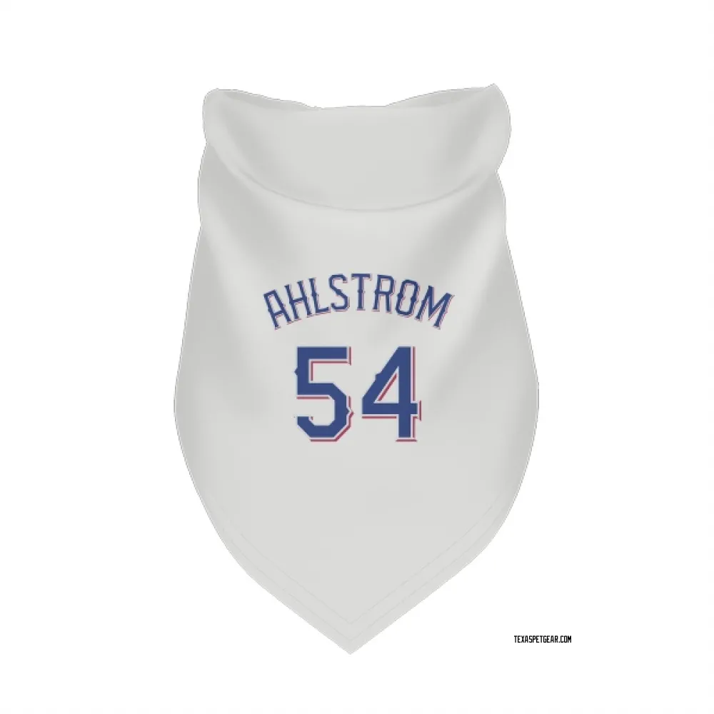 Texas Rangers Robert Ahlstrom White Pet Bandana for Dog & Cat