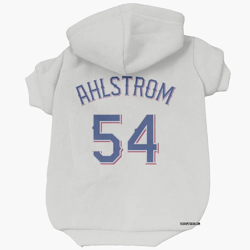 Texas Rangers Robert Ahlstrom White Pet Hoodie for Dog & Cat