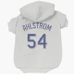 Texas Rangers Robert Ahlstrom White Pet Hoodie for Dog & Cat