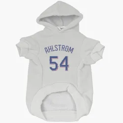 Texas Rangers Robert Ahlstrom White Pet Hoodie for Dog & Cat