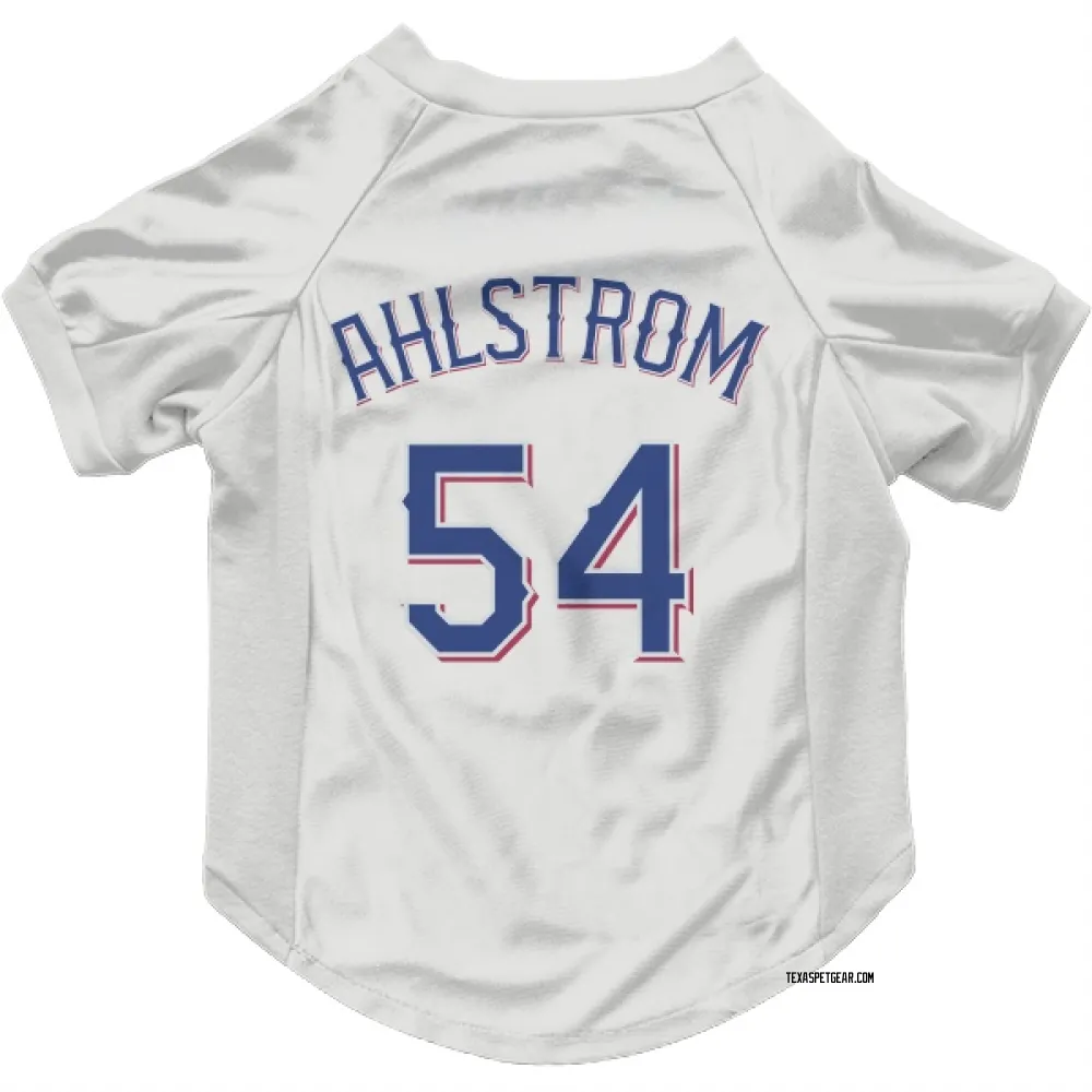 Texas Rangers Robert Ahlstrom White Pet Jersey for Dog & Cat