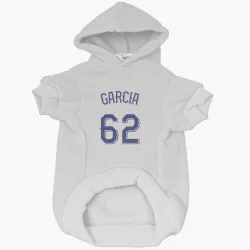 Texas Rangers Robert Garcia White Pet Hoodie for Dog & Cat