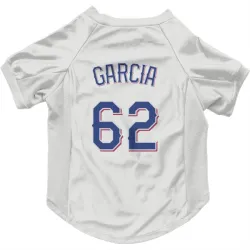 Texas Rangers Robert Garcia White Pet Jersey for Dog & Cat