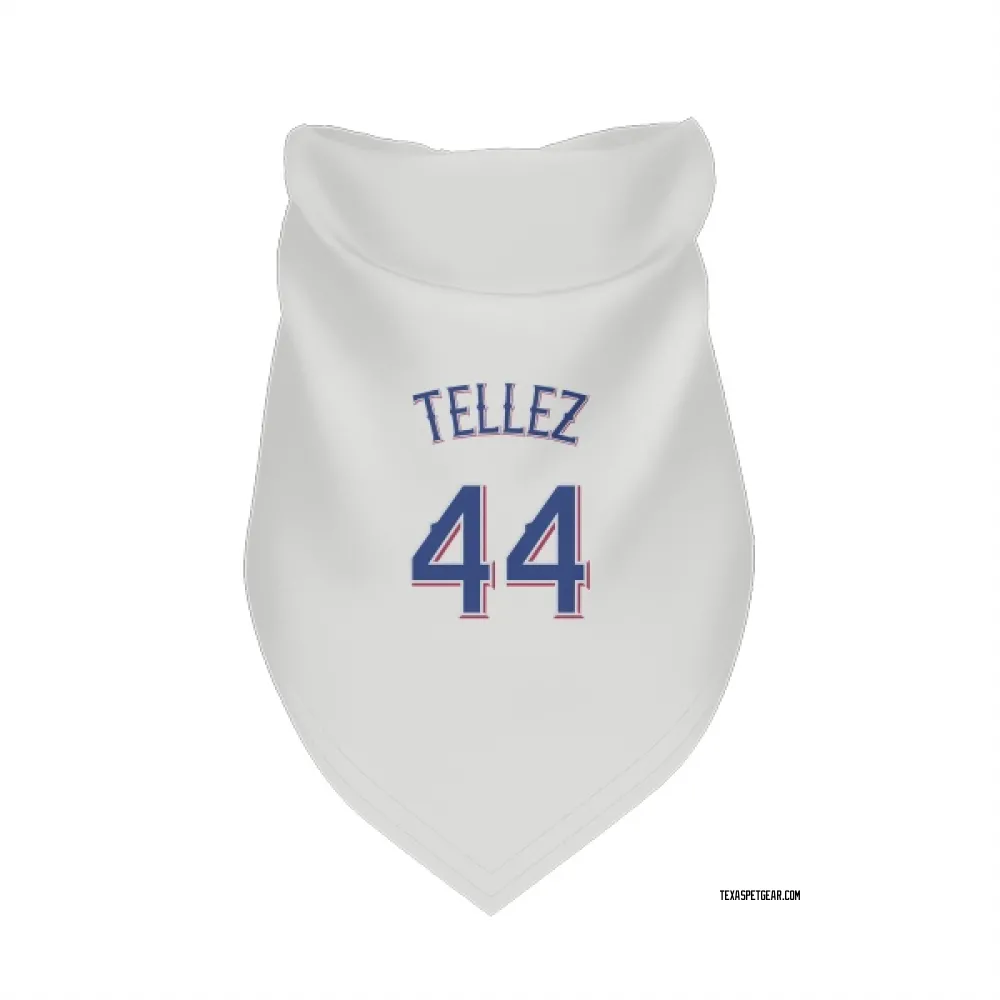 Texas Rangers Rowdy Tellez White Pet Bandana for Dog & Cat