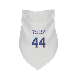Texas Rangers Rowdy Tellez White Pet Bandana for Dog & Cat