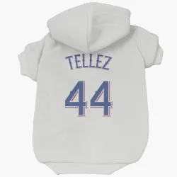Texas Rangers Rowdy Tellez White Pet Hoodie for Dog & Cat