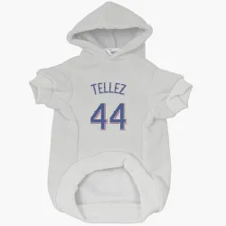 Texas Rangers Rowdy Tellez White Pet Hoodie for Dog & Cat