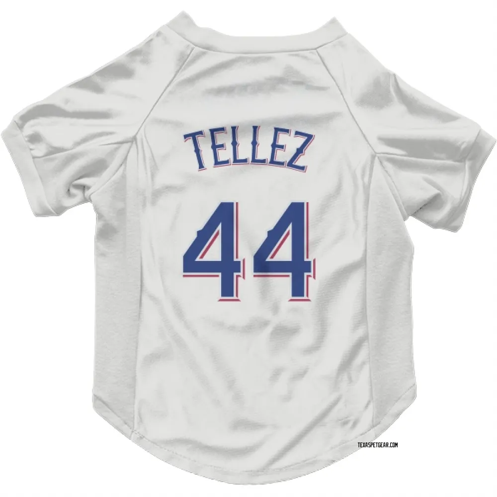 Texas Rangers Rowdy Tellez White Pet Jersey for Dog & Cat