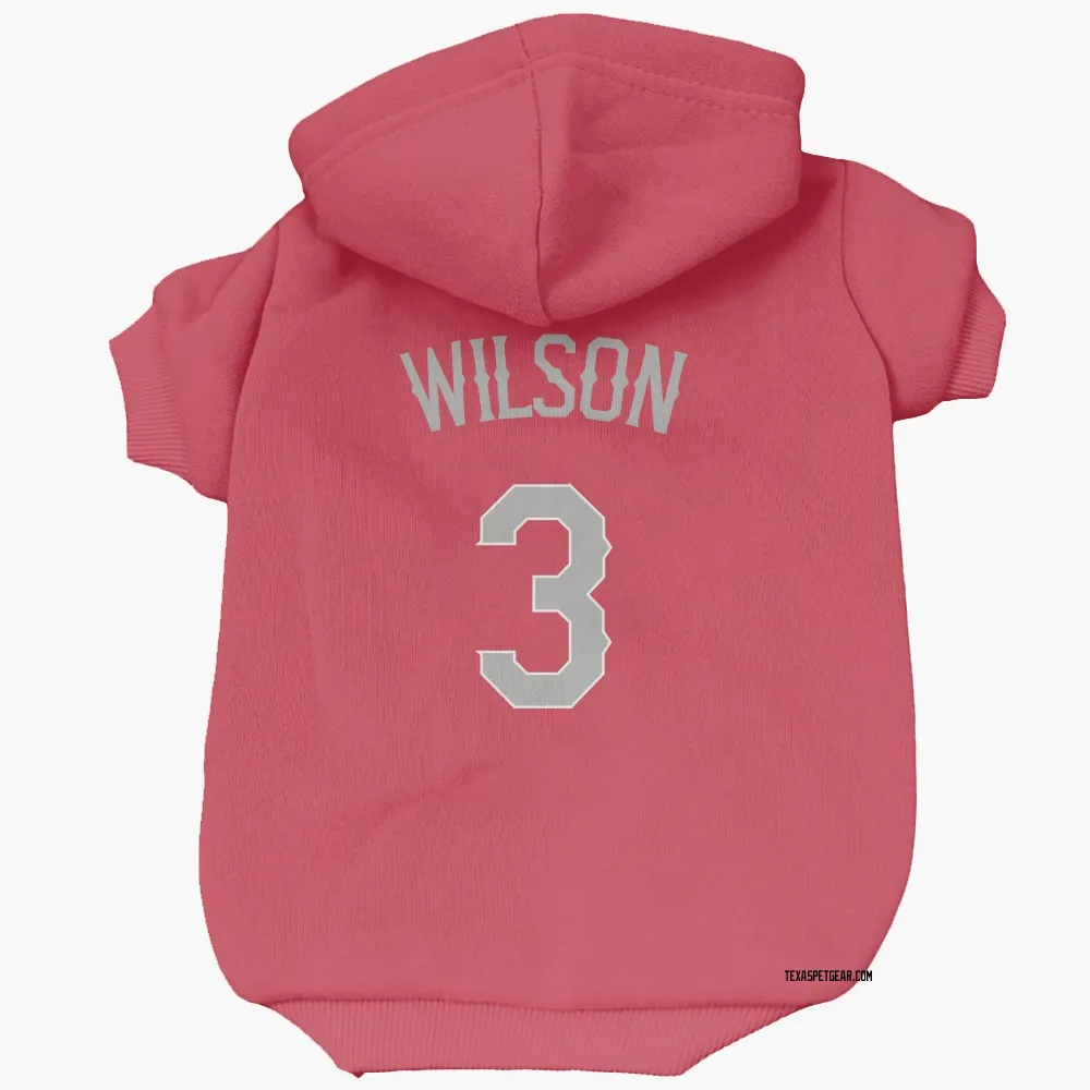 Texas Rangers Russell Wilson Red Pet Hoodie for Dog & Cat