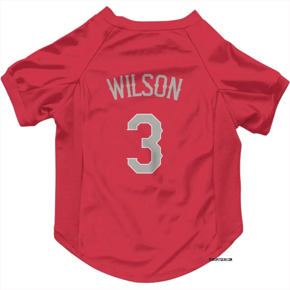 Texas Rangers Russell Wilson Red Pet Jersey for Dog & Cat