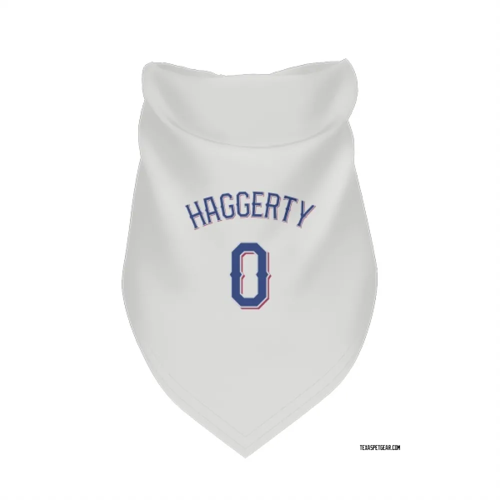 Texas Rangers Sam Haggerty White Pet Bandana for Dog & Cat