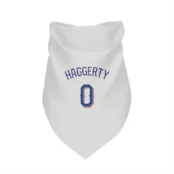 Texas Rangers Sam Haggerty White Pet Bandana for Dog & Cat