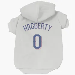 Texas Rangers Sam Haggerty White Pet Hoodie for Dog & Cat