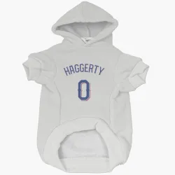 Texas Rangers Sam Haggerty White Pet Hoodie for Dog & Cat