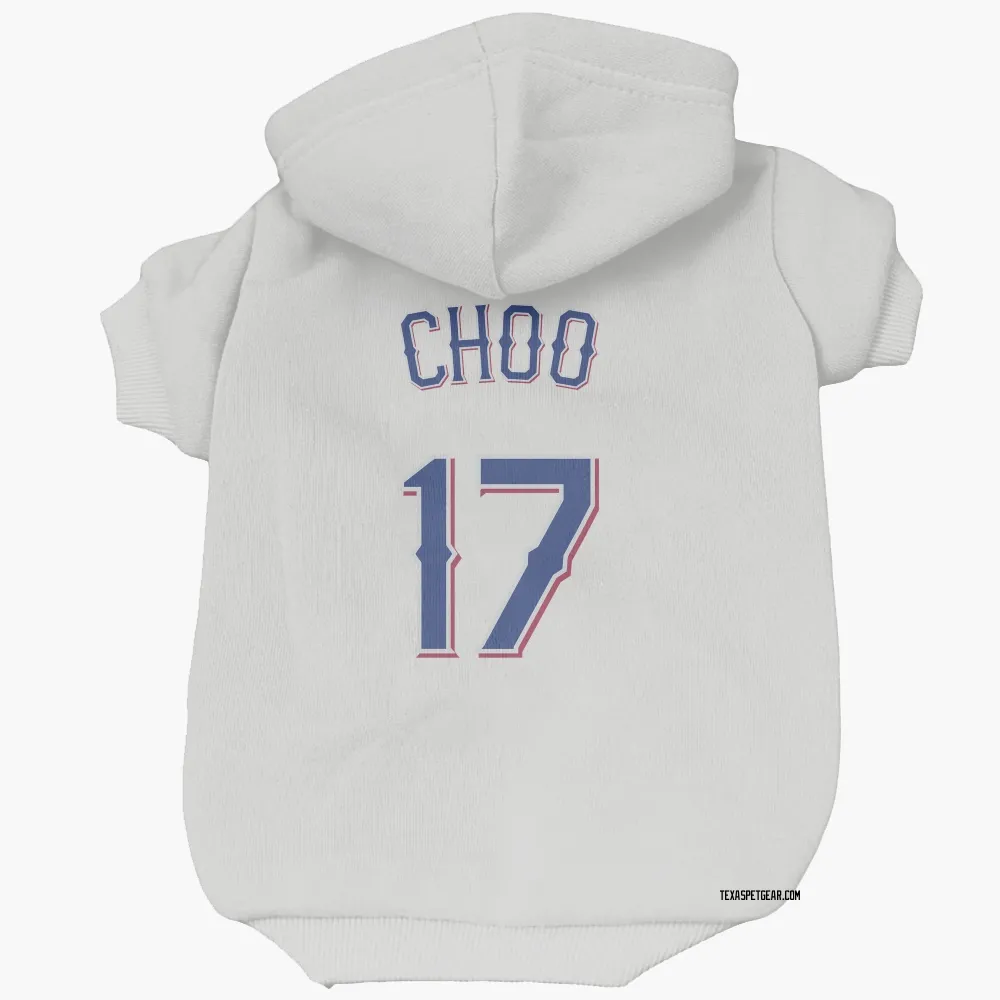 Texas Rangers Shin-Soo Choo White Pet Hoodie for Dog & Cat
