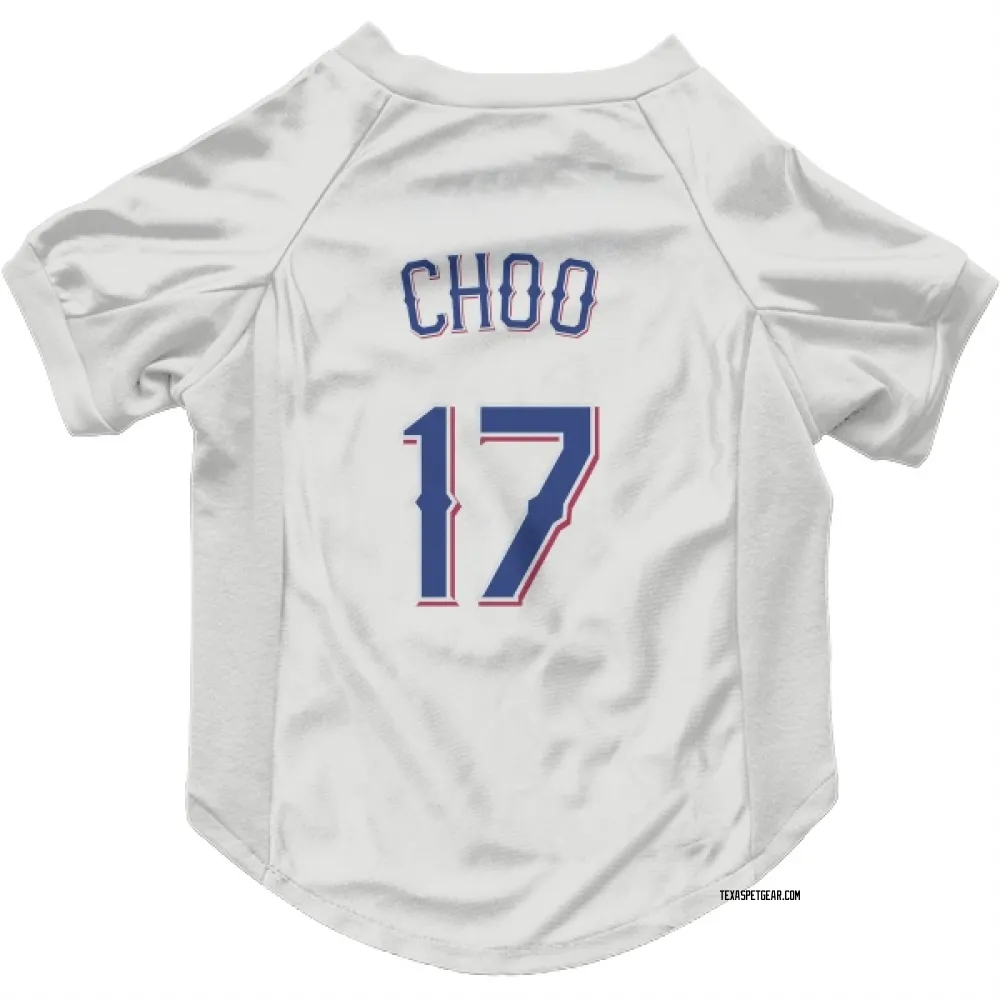 Texas Rangers Shin-Soo Choo White Pet Jersey for Dog & Cat