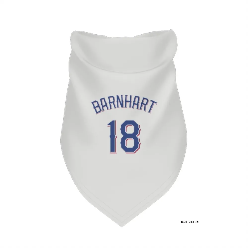 Texas Rangers Tucker Barnhart White Pet Bandana for Dog & Cat